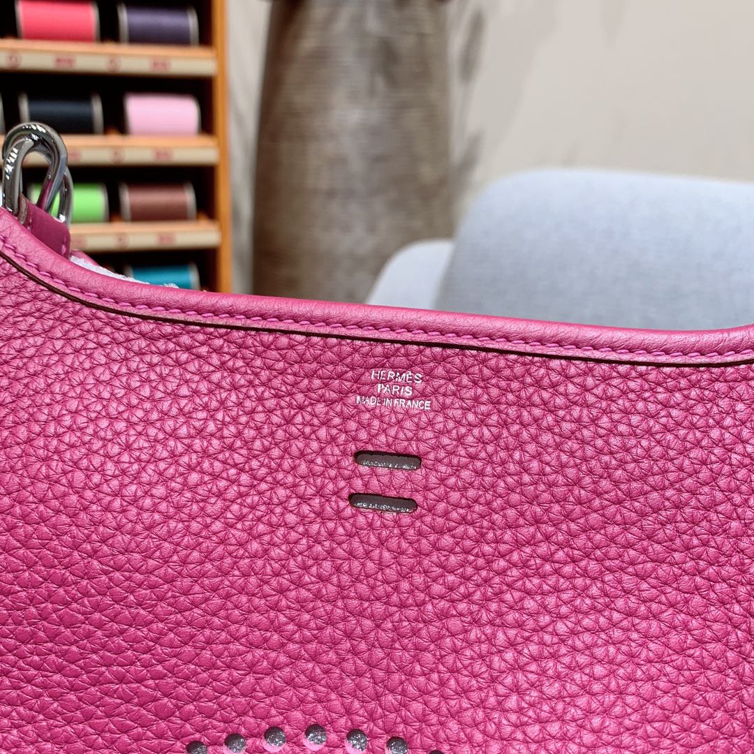 에르메스 미니 에블린16 로즈퍼플 은장 끌레망스 가죽